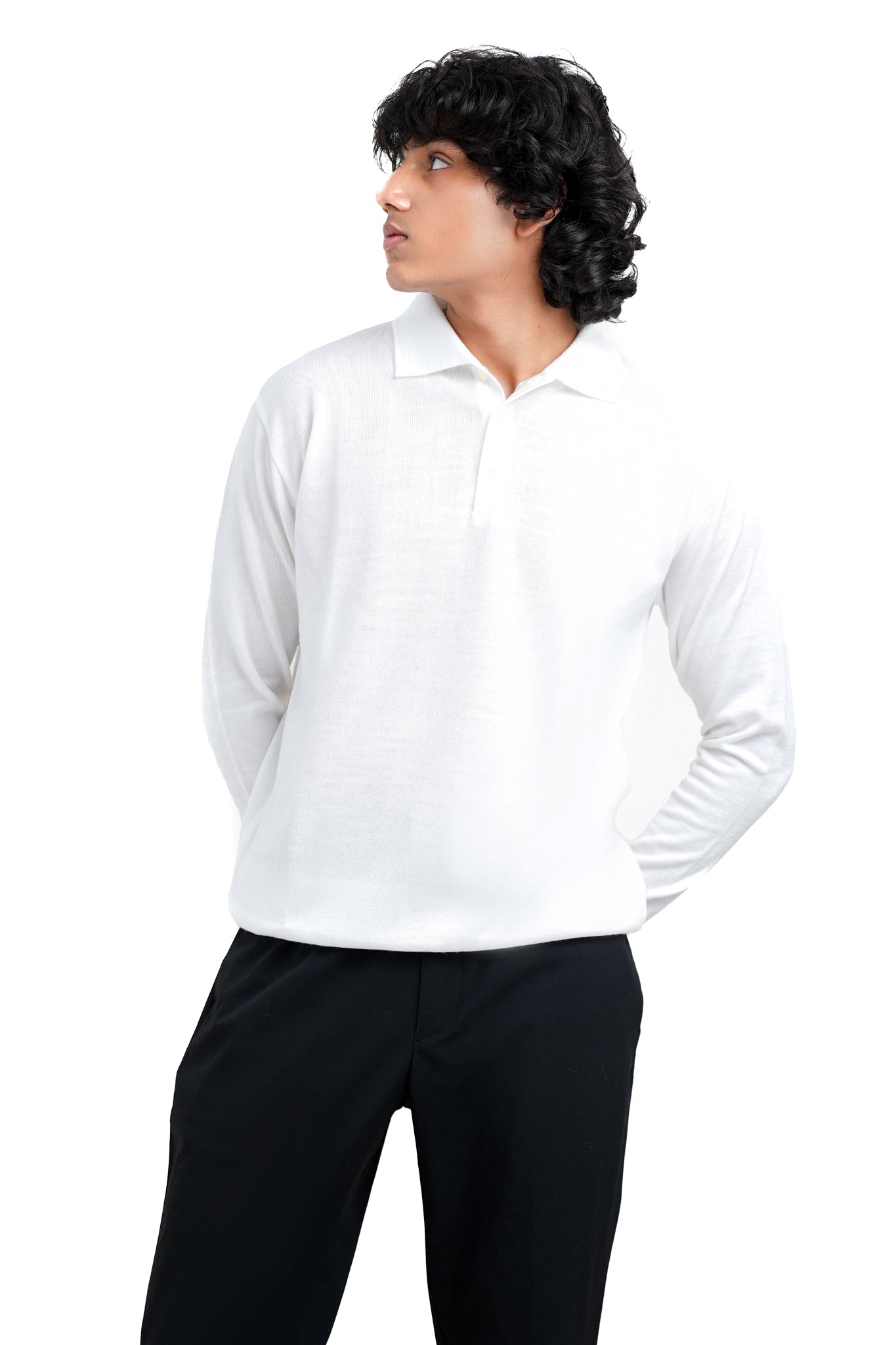Luxe Polo in White Lilac