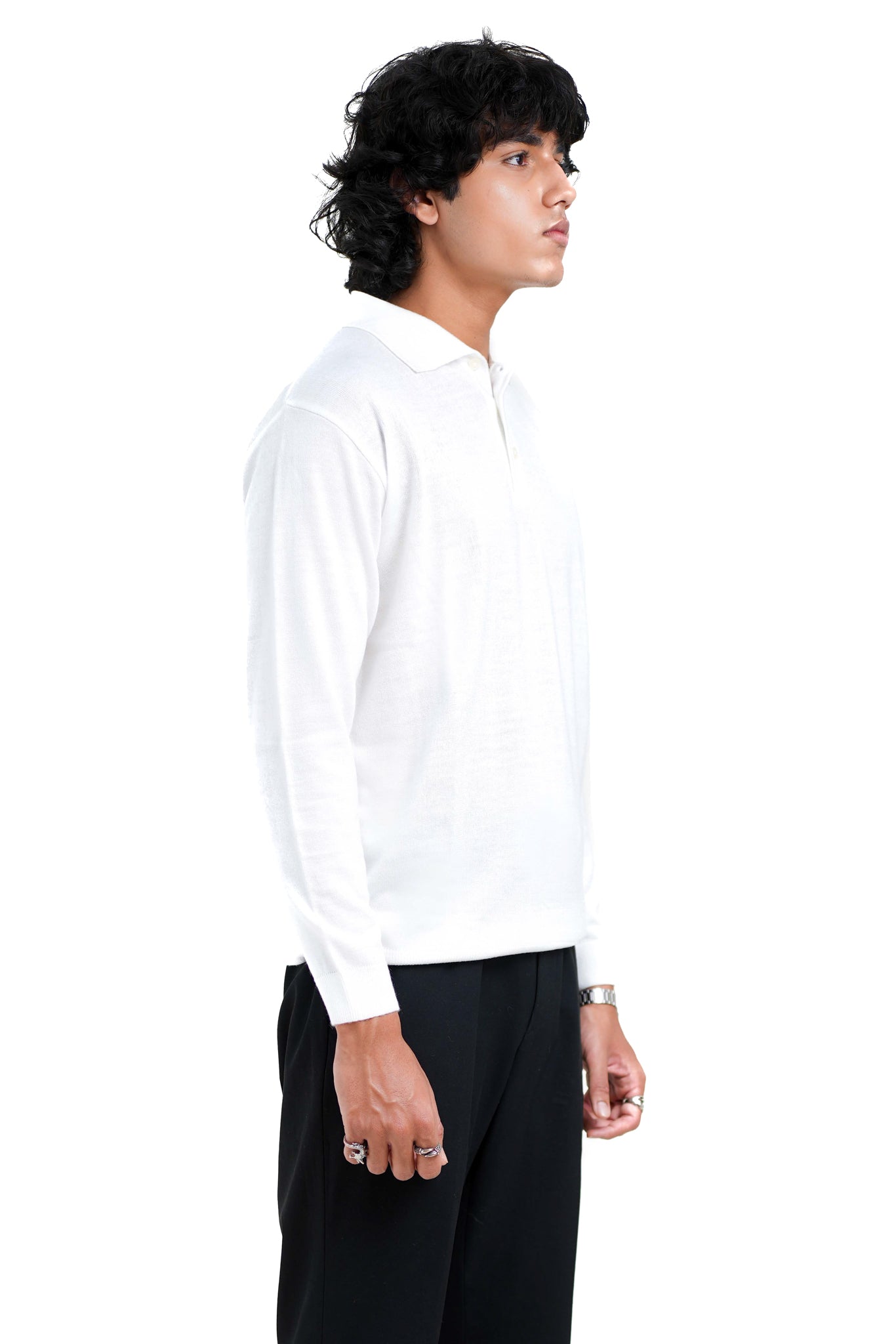 Luxe Polo in White Lilac