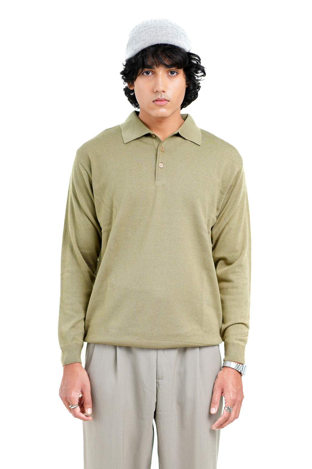 Luxe Polo in Dark Camel