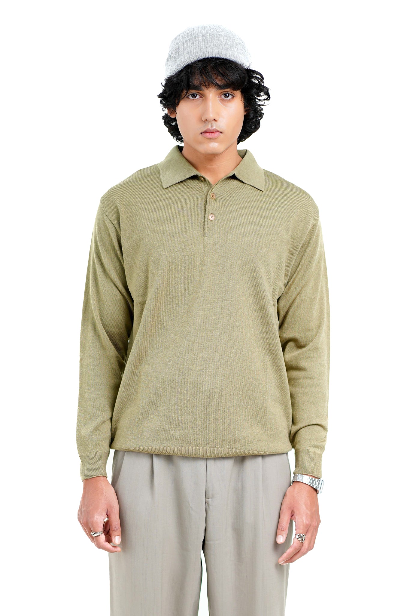 Luxe Polo in Dark Camel