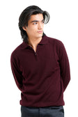 Core Zip Polo in Maroon
