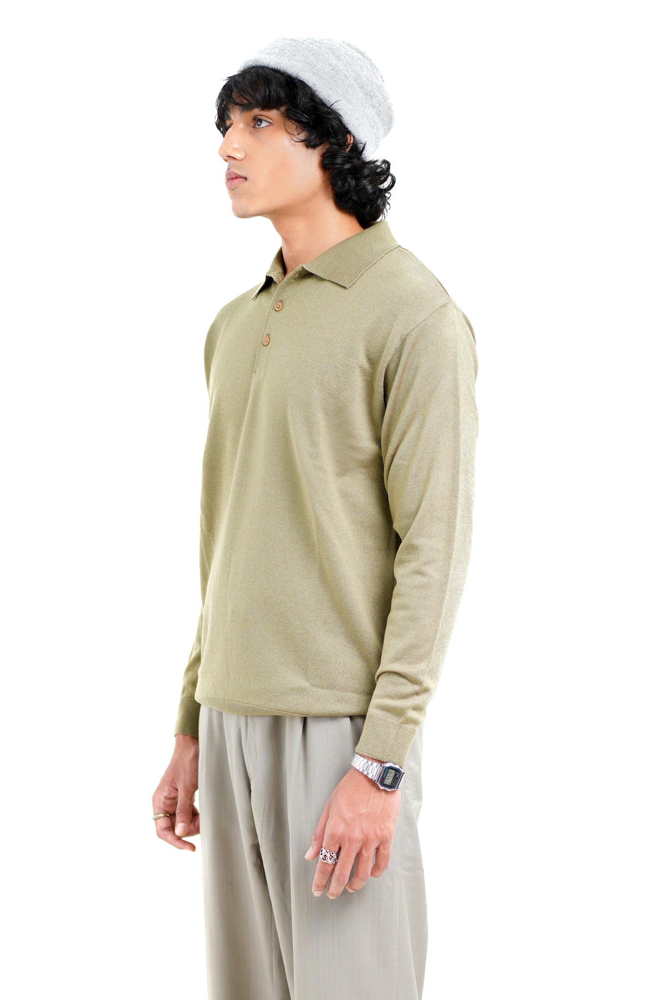 Luxe Polo in Dark Camel