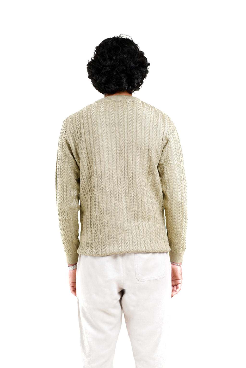 Cable Knit Sweater in Soft Amber