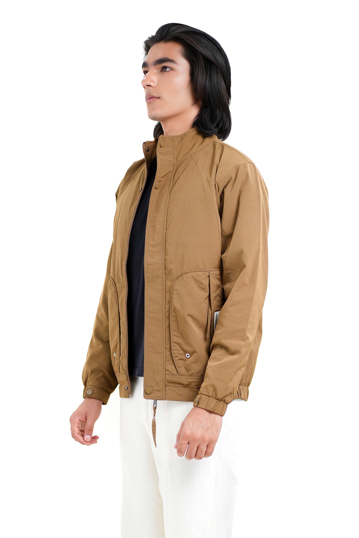 Bomber Jacket in Dark Sand