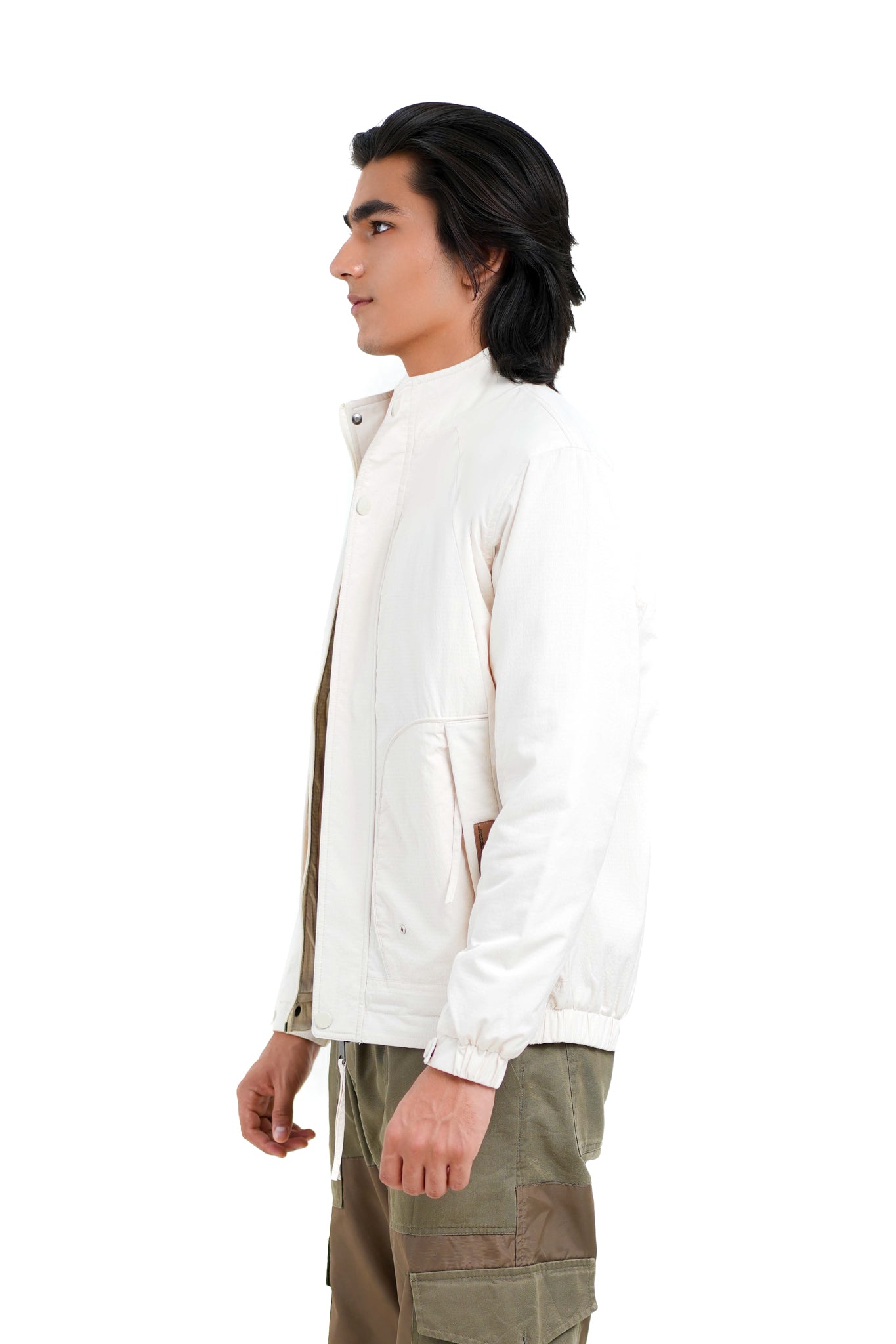 Bomber Jacket in Off White