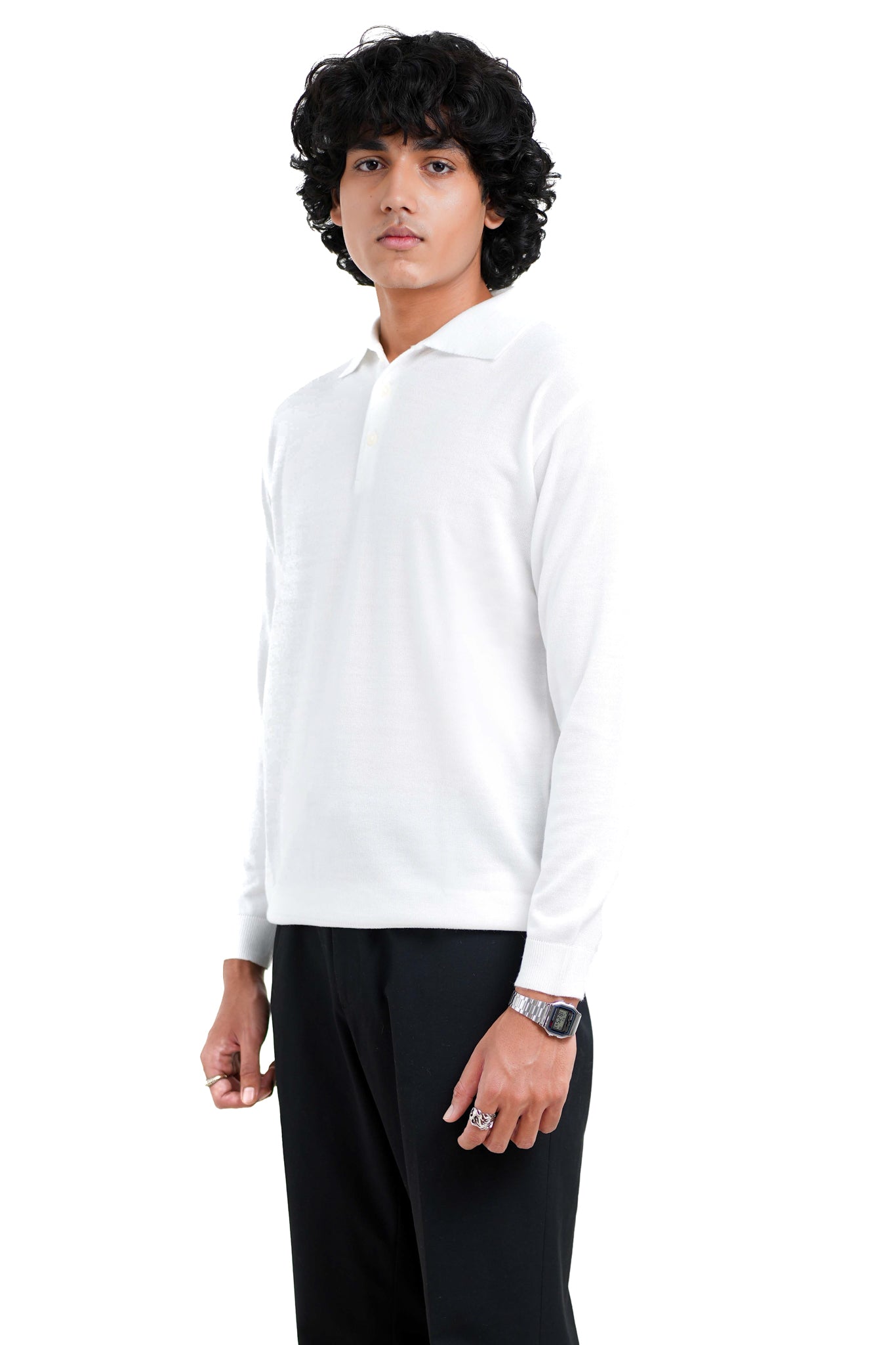 Luxe Polo in White Lilac