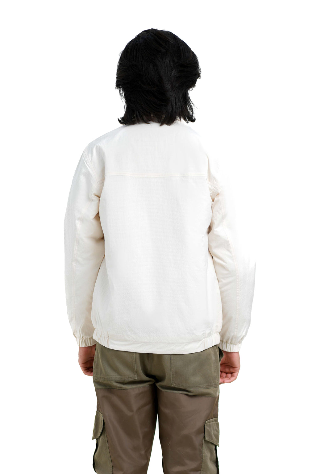 Bomber Jacket in Off White