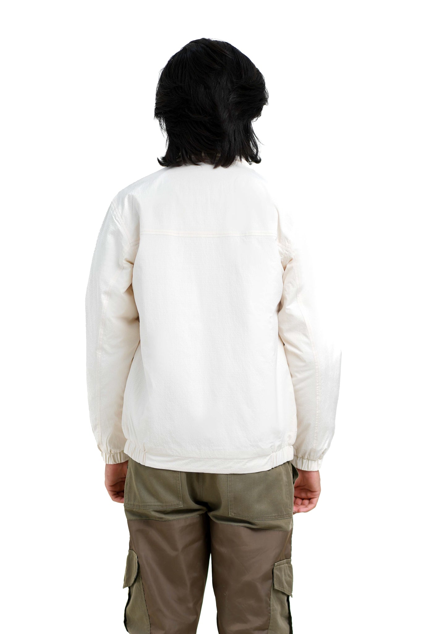 Bomber Jacket in Off White