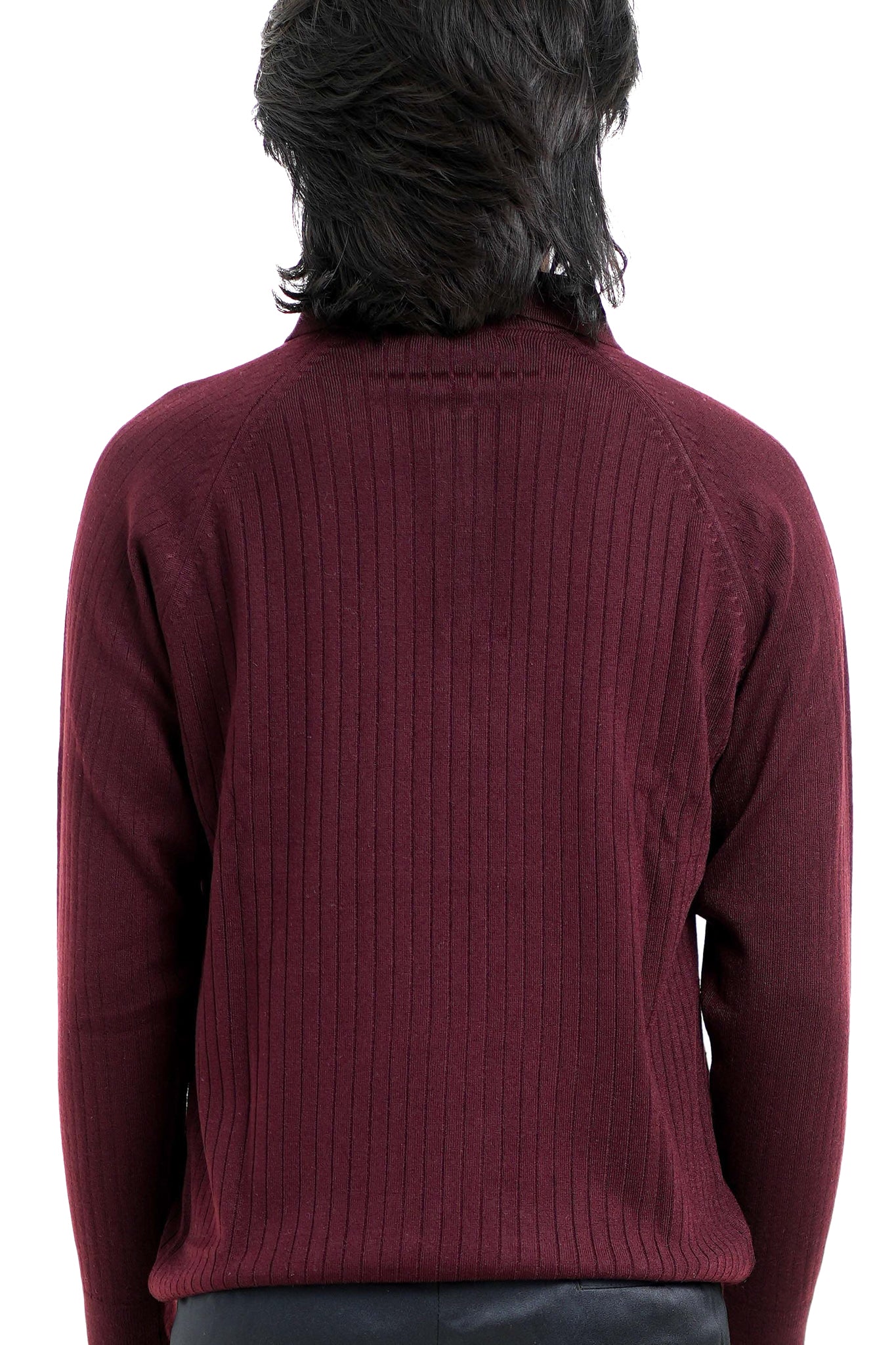 Maroon Zipper Polo