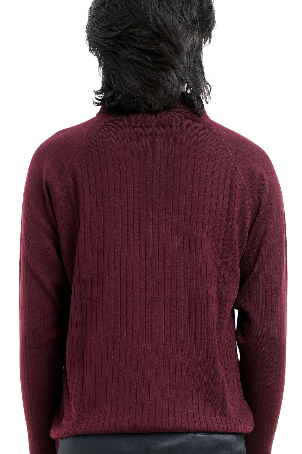 Core Zip Polo in Maroon