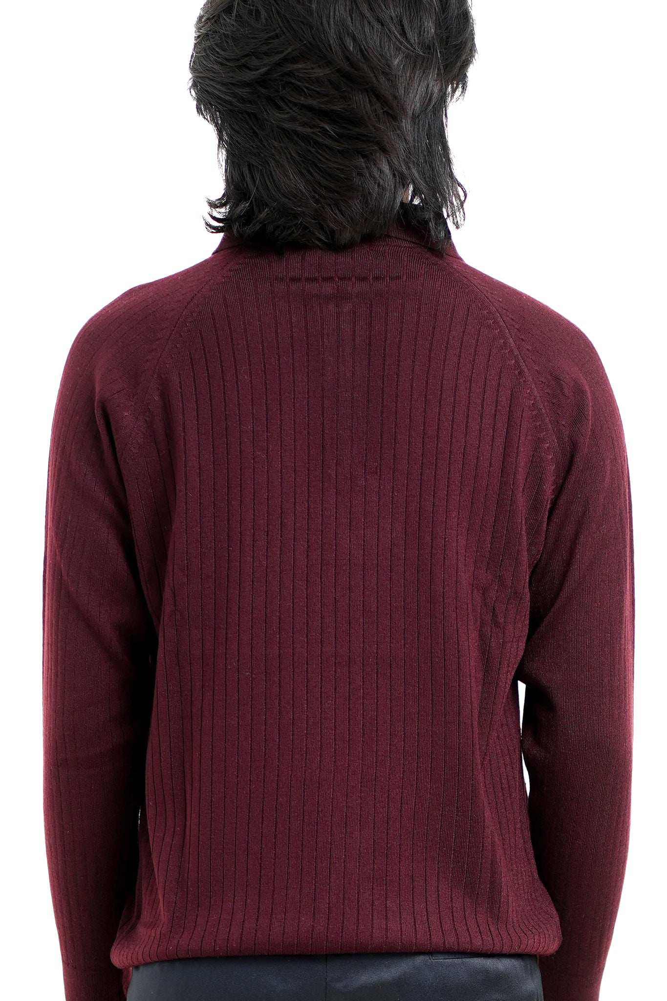 Core Zip Polo in Maroon
