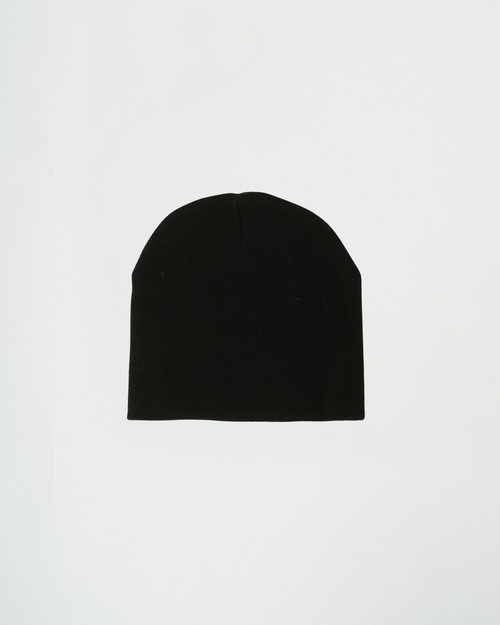 Black beanie on a white background