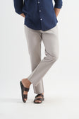 Light Grey Cotton Drawstring Pants