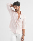 Oyster Pink Viscose Linen Shirt