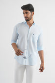 Pale Aqua Lyocell Linen Shirt
