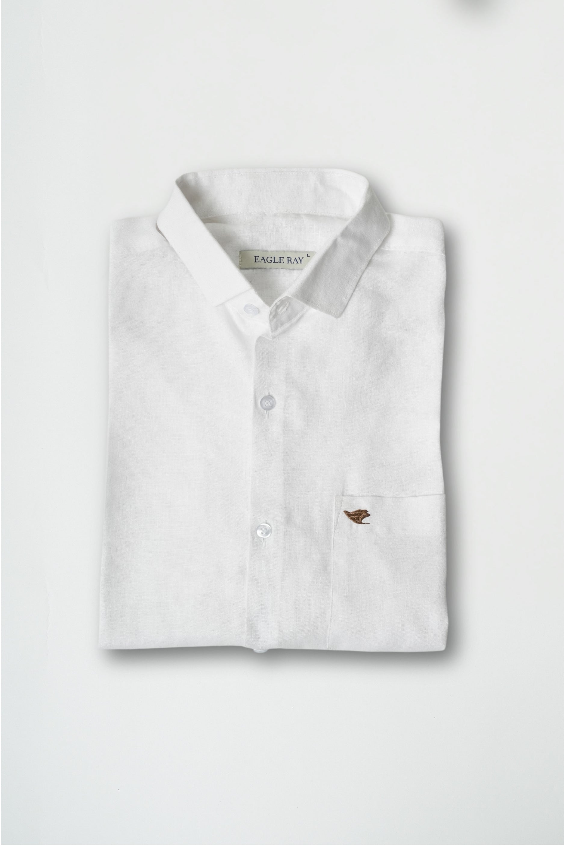 Porcelain White Viscose Linen shirt