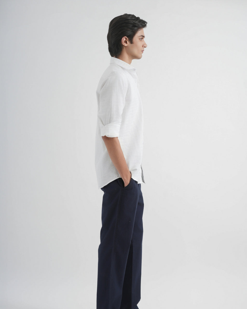White Structured Cotton Shirt