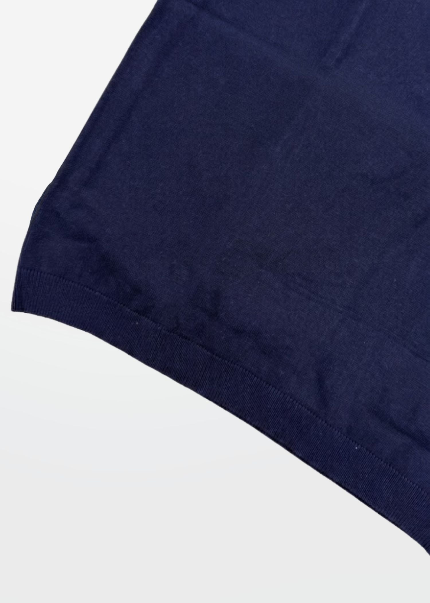 Navy Ivory Stripe Crew Neck Knit T-Shirt