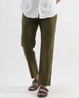 Green Cotton Drawstring Pants