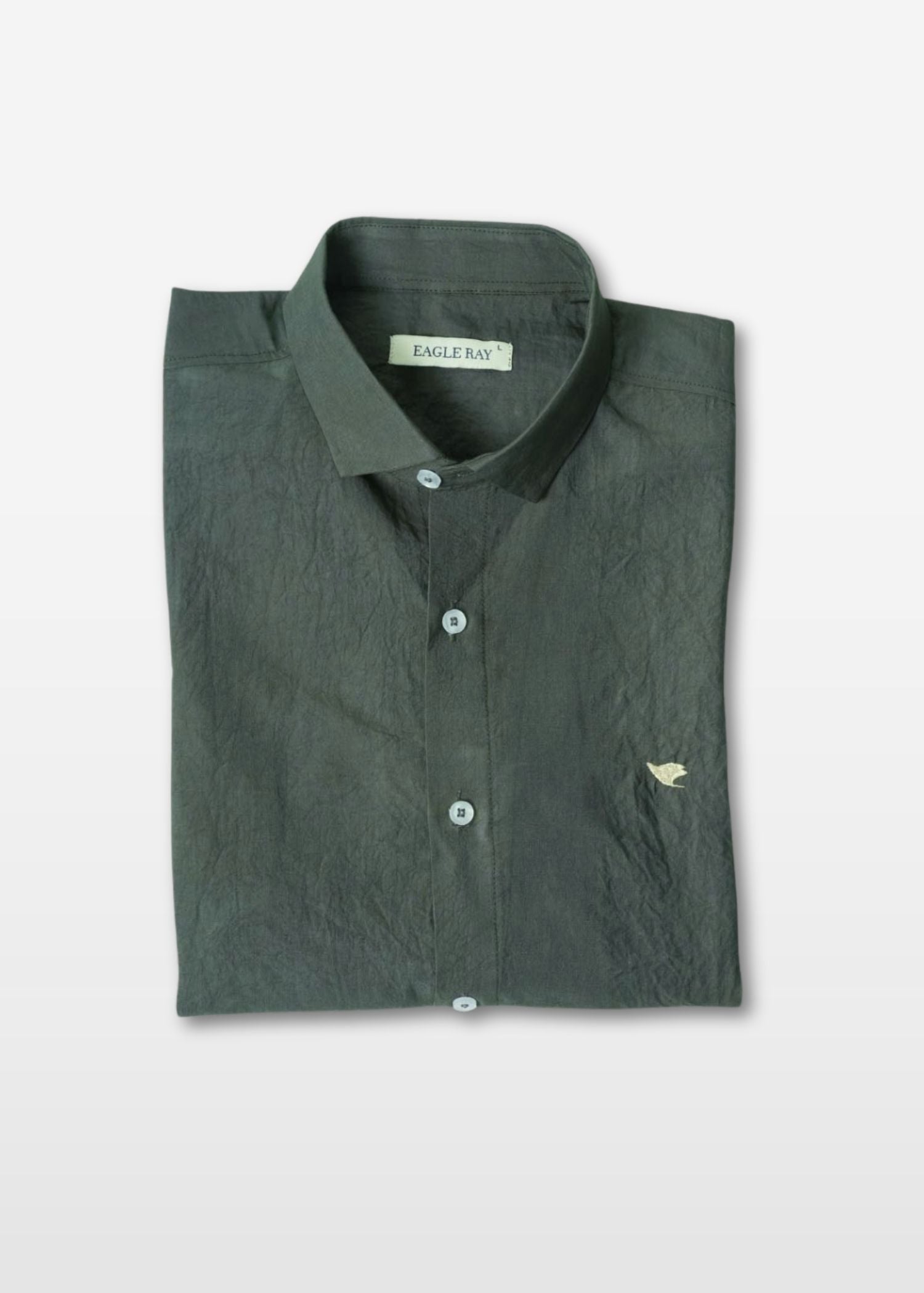 Lunar Green Crushed Cotton Shirt