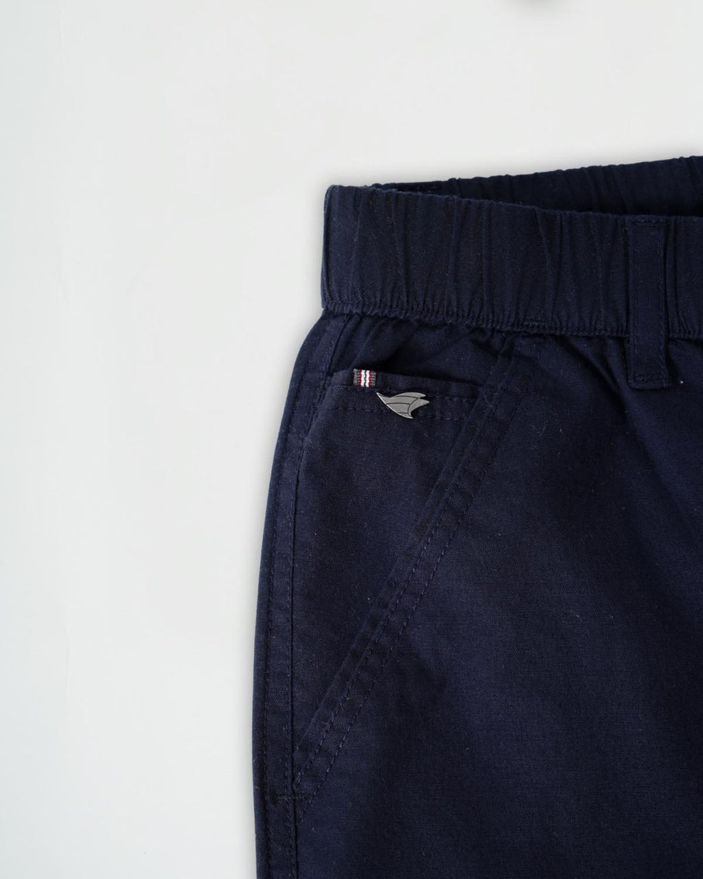 Navy Blue Cotton Drawstring Pants