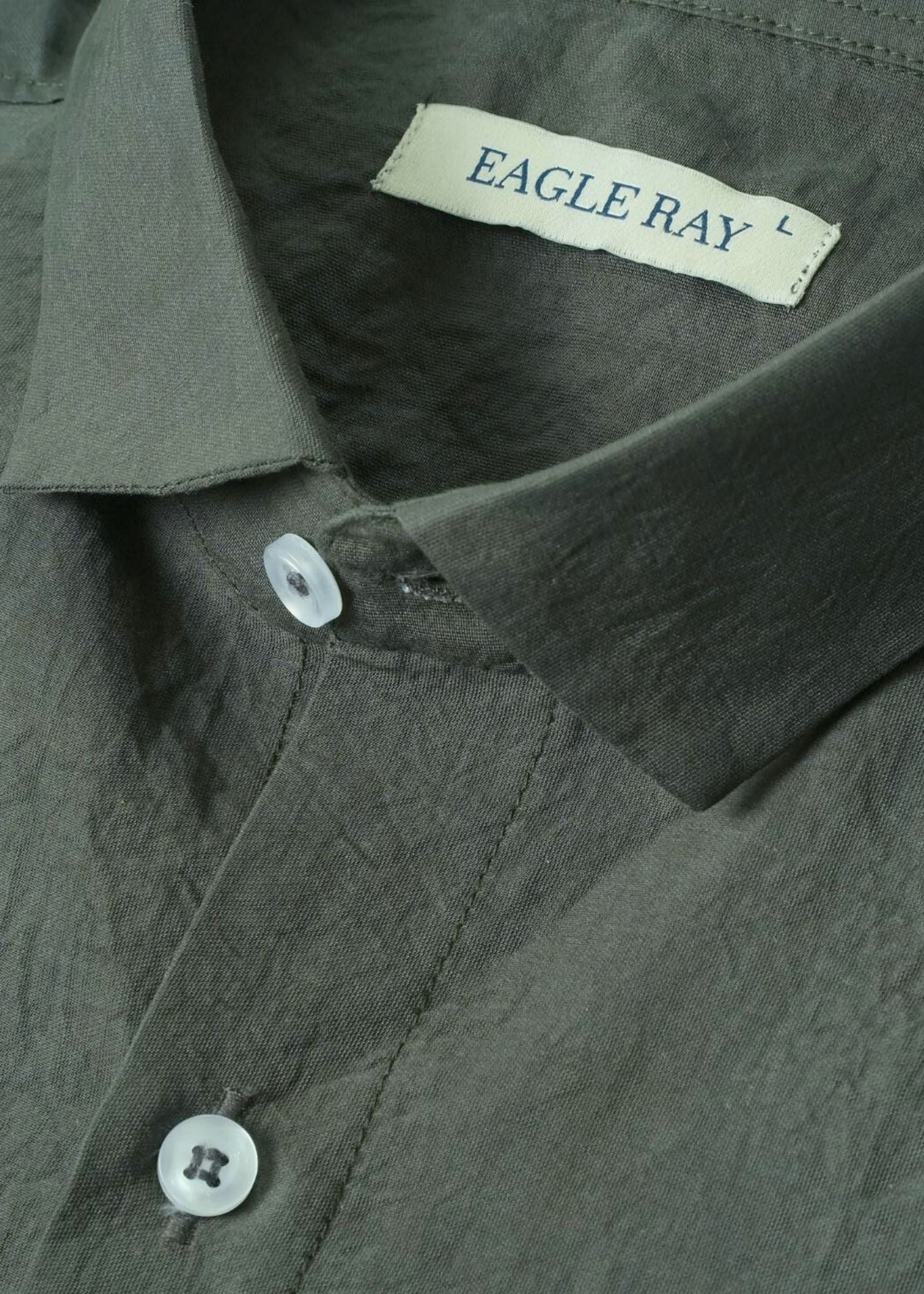 Lunar Green Crushed Cotton Shirt