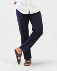 Navy Blue Cotton Drawstring Pants