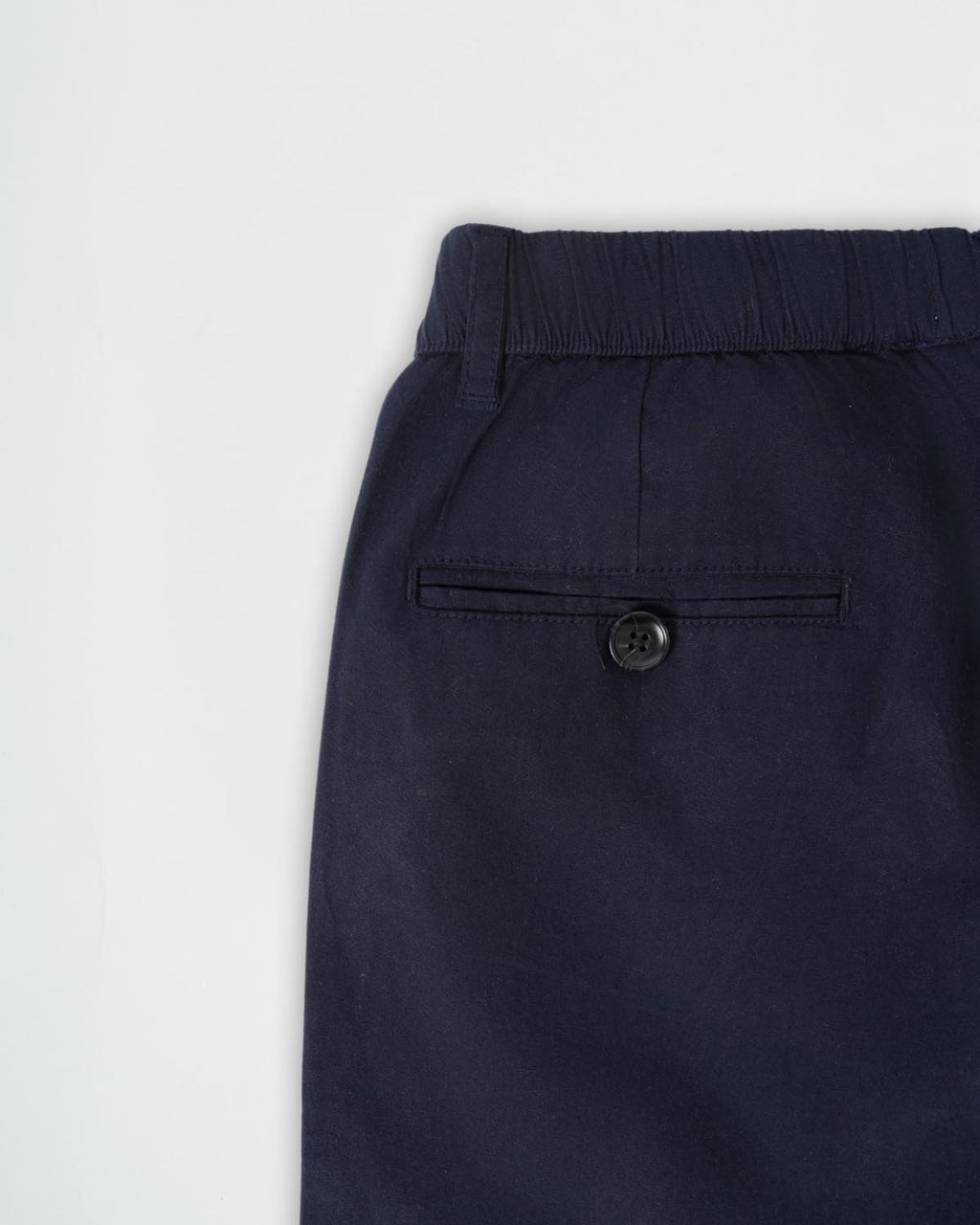 Navy Blue Cotton Drawstring Pants