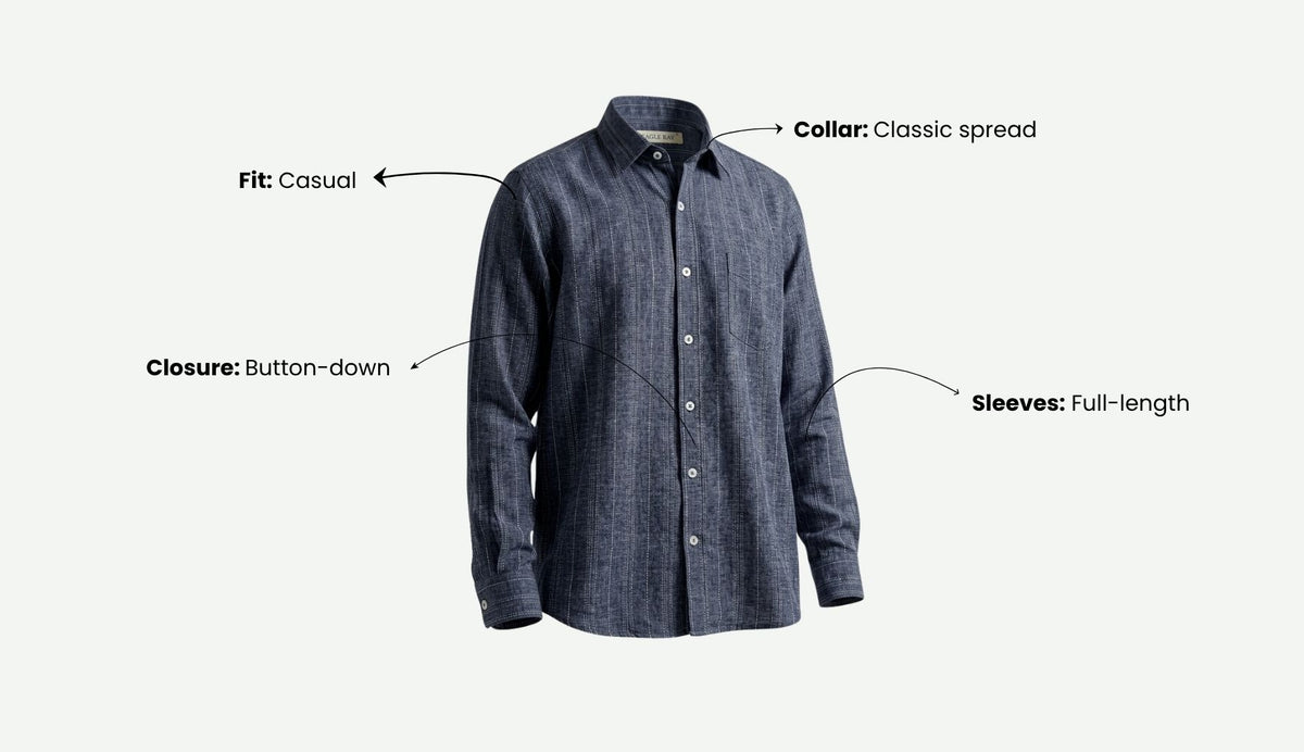 Indigo Stripe Textured Shirt