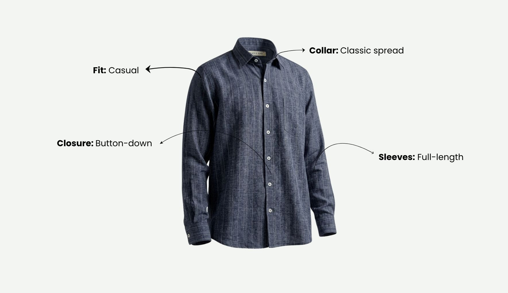 Indigo Stripe Textured Shirt