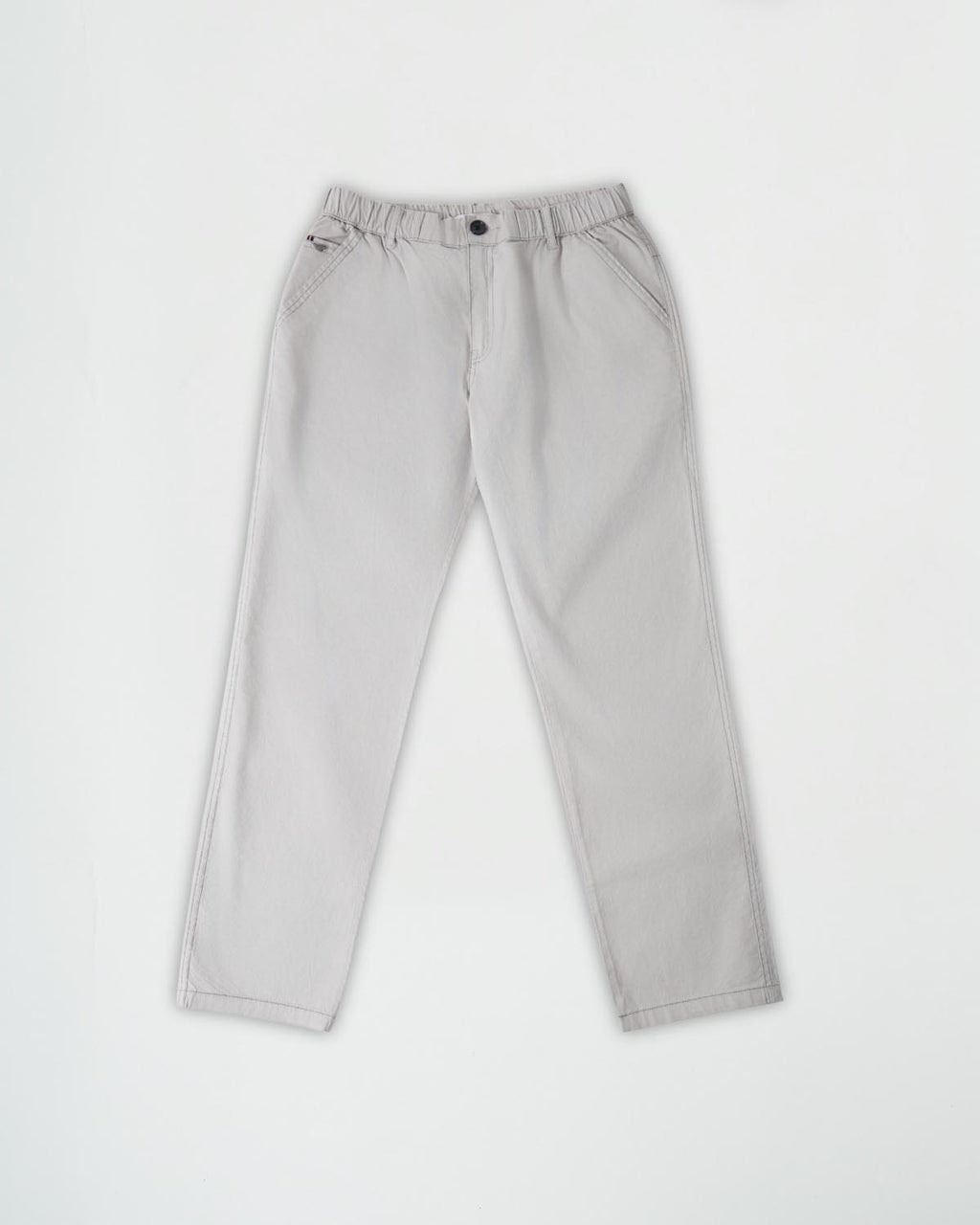 Light Grey Cotton Drawstring Pants