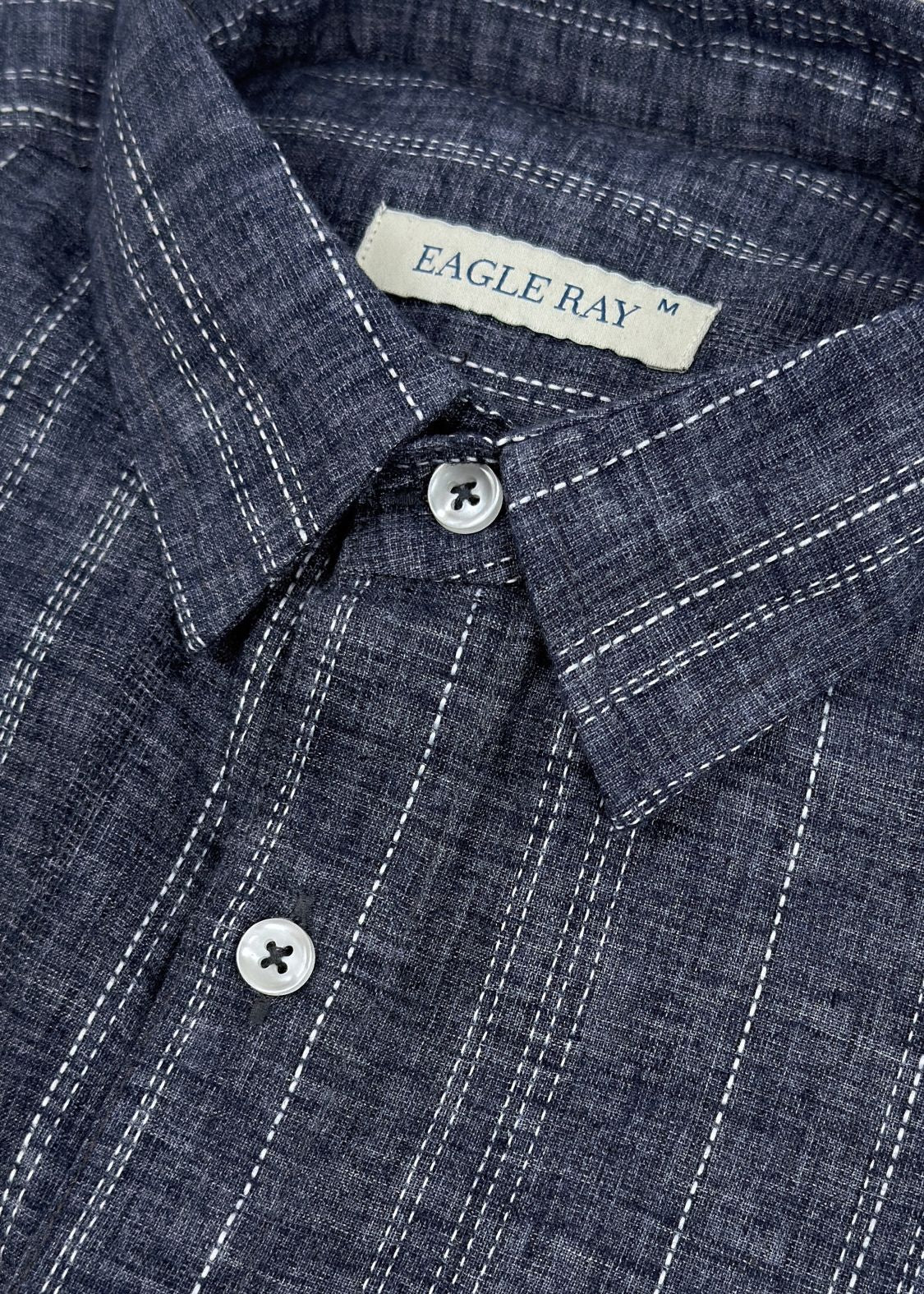 Indigo Stripe Textured Shirt