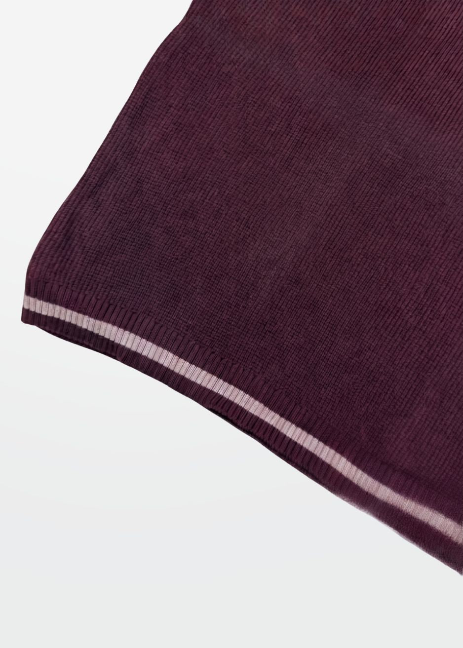 Wine Lilac Tipped Zip Polo Shirt — Men's Zip Polo Shirt | Eagle Ray