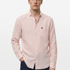 Oyster Pink Viscose Linen Shirt