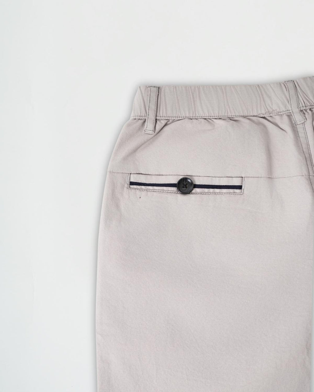 Light Grey Cotton Drawstring Pants