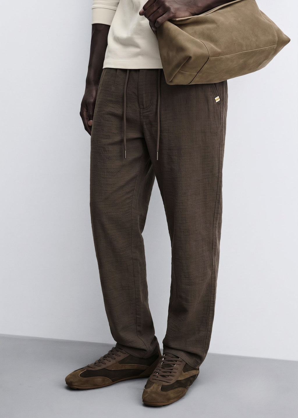 Escurvy Textured Pant in Brown — Men's Casual Pants | Eagle Ray