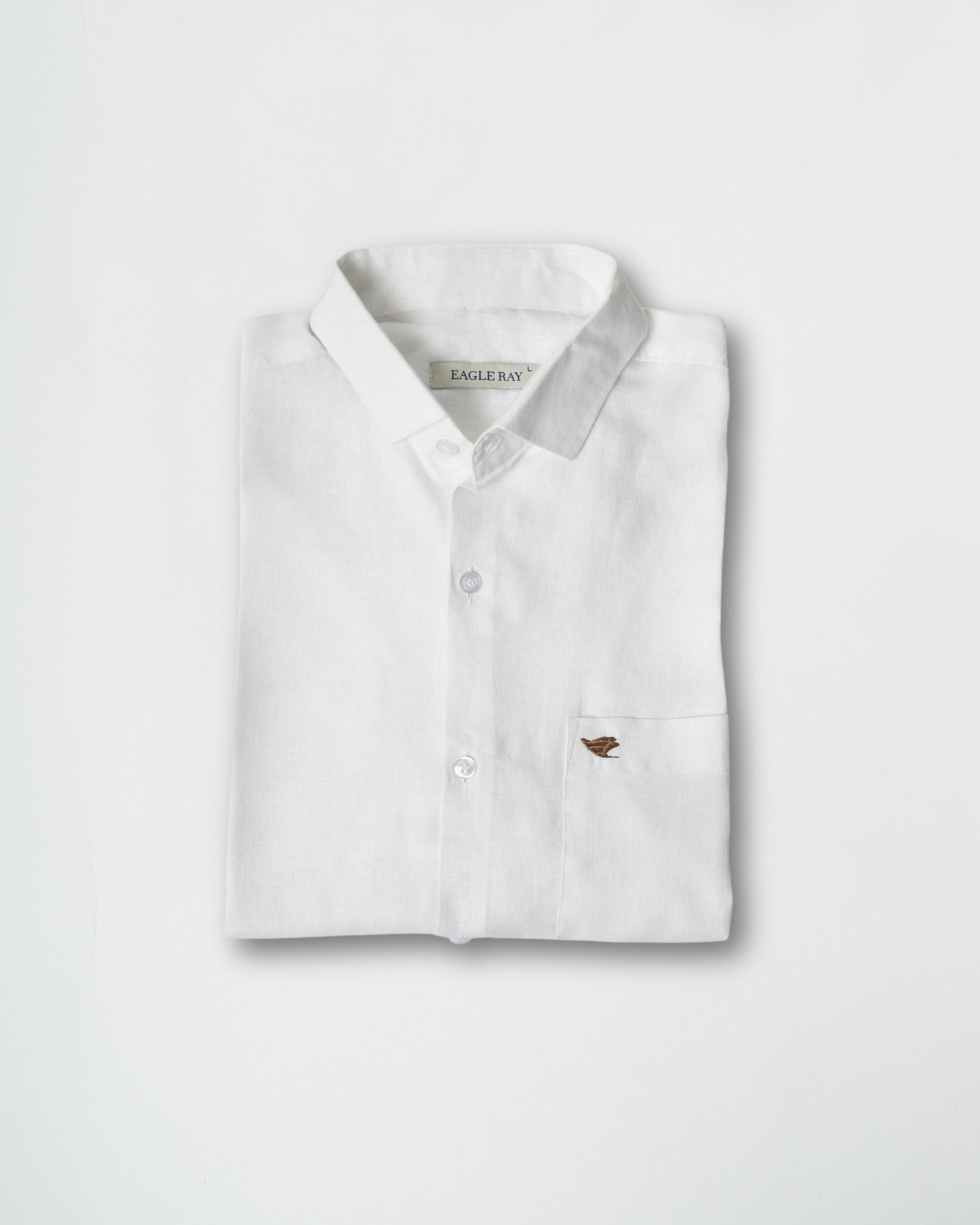 Porcelain White Viscose Linen shirt