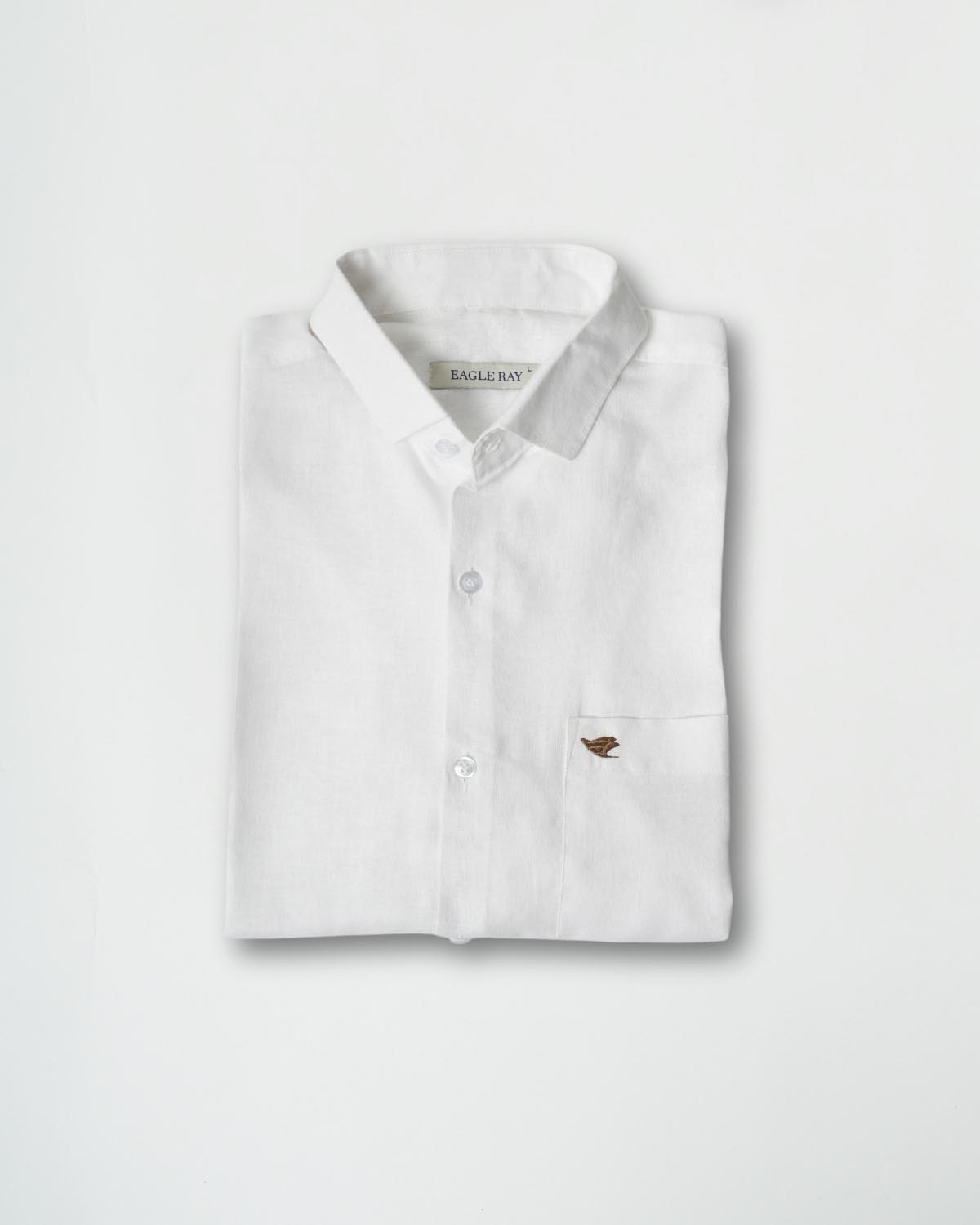 White Structured Cotton Shirt