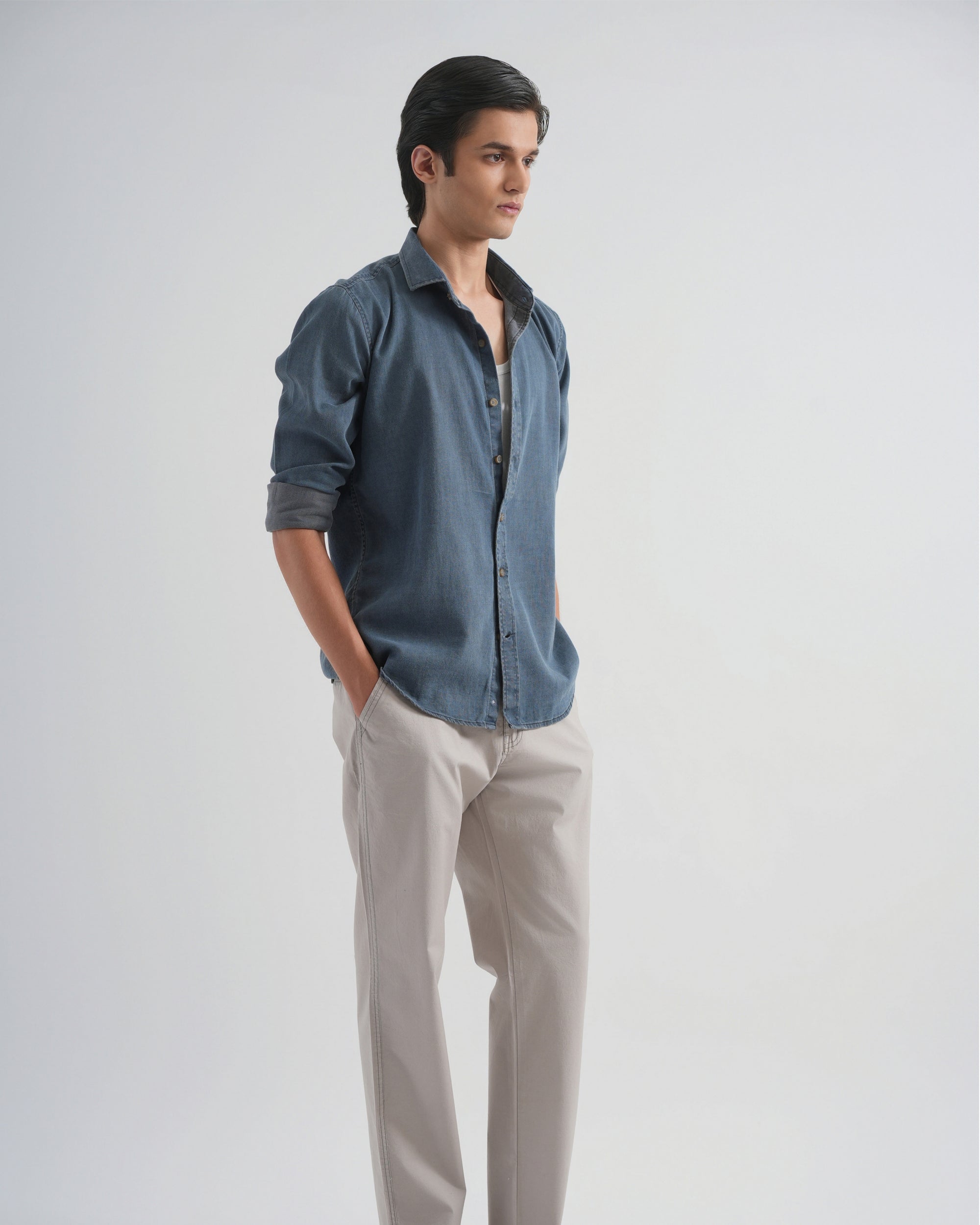 Comet Blue Dobby Indigo Shirt
