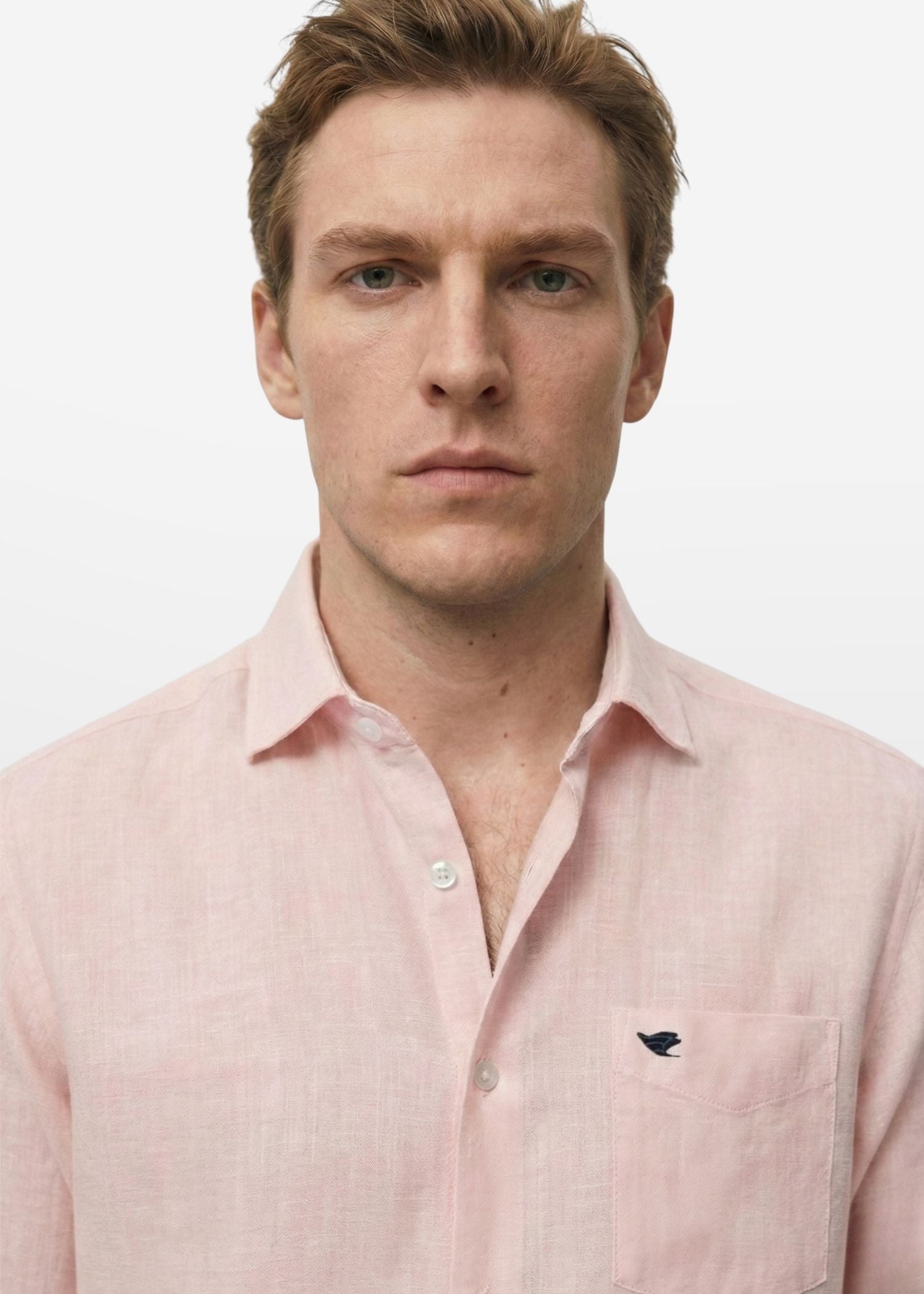 Oyster Pink Viscose Linen Shirt