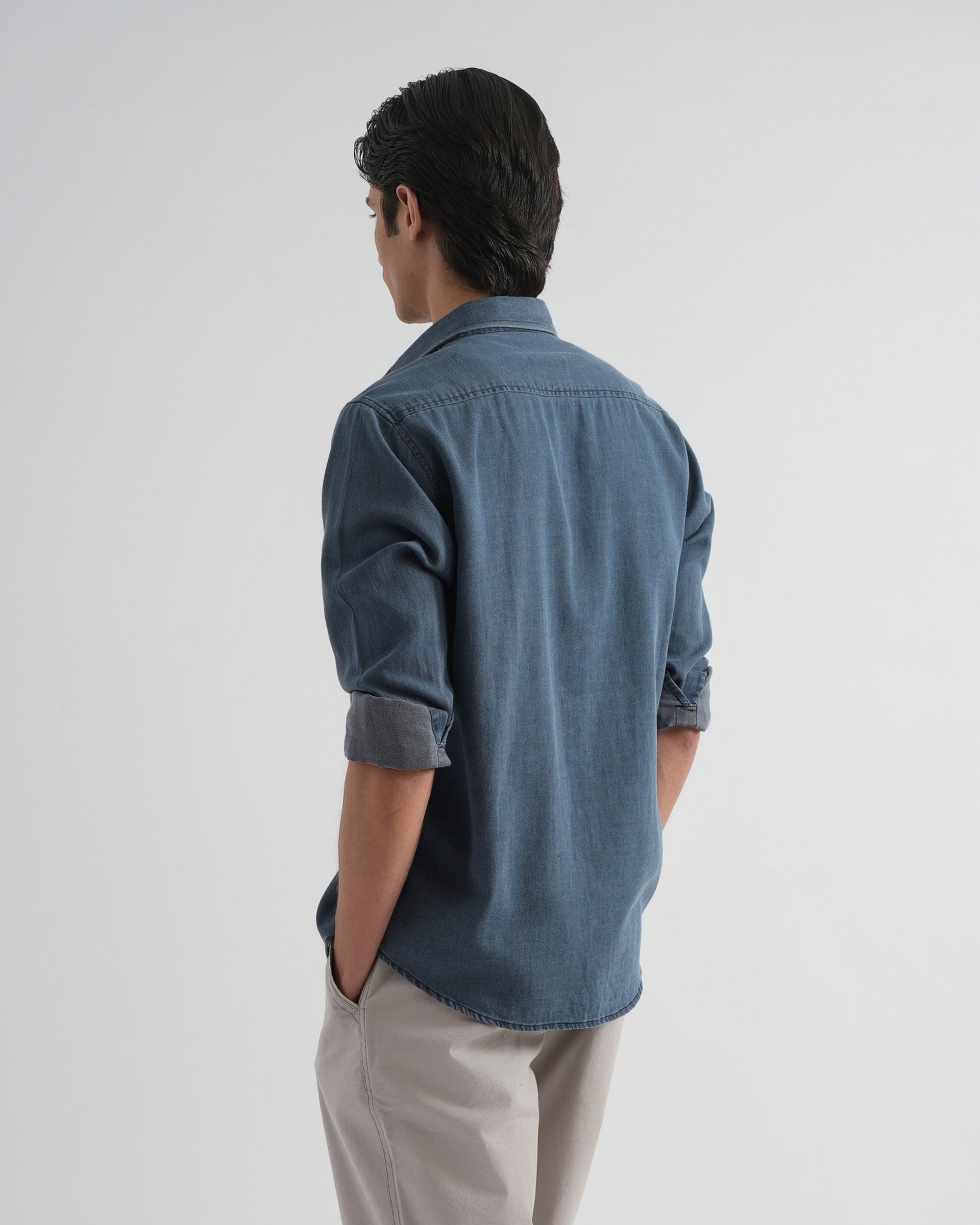 Comet Blue Dobby Indigo Shirt