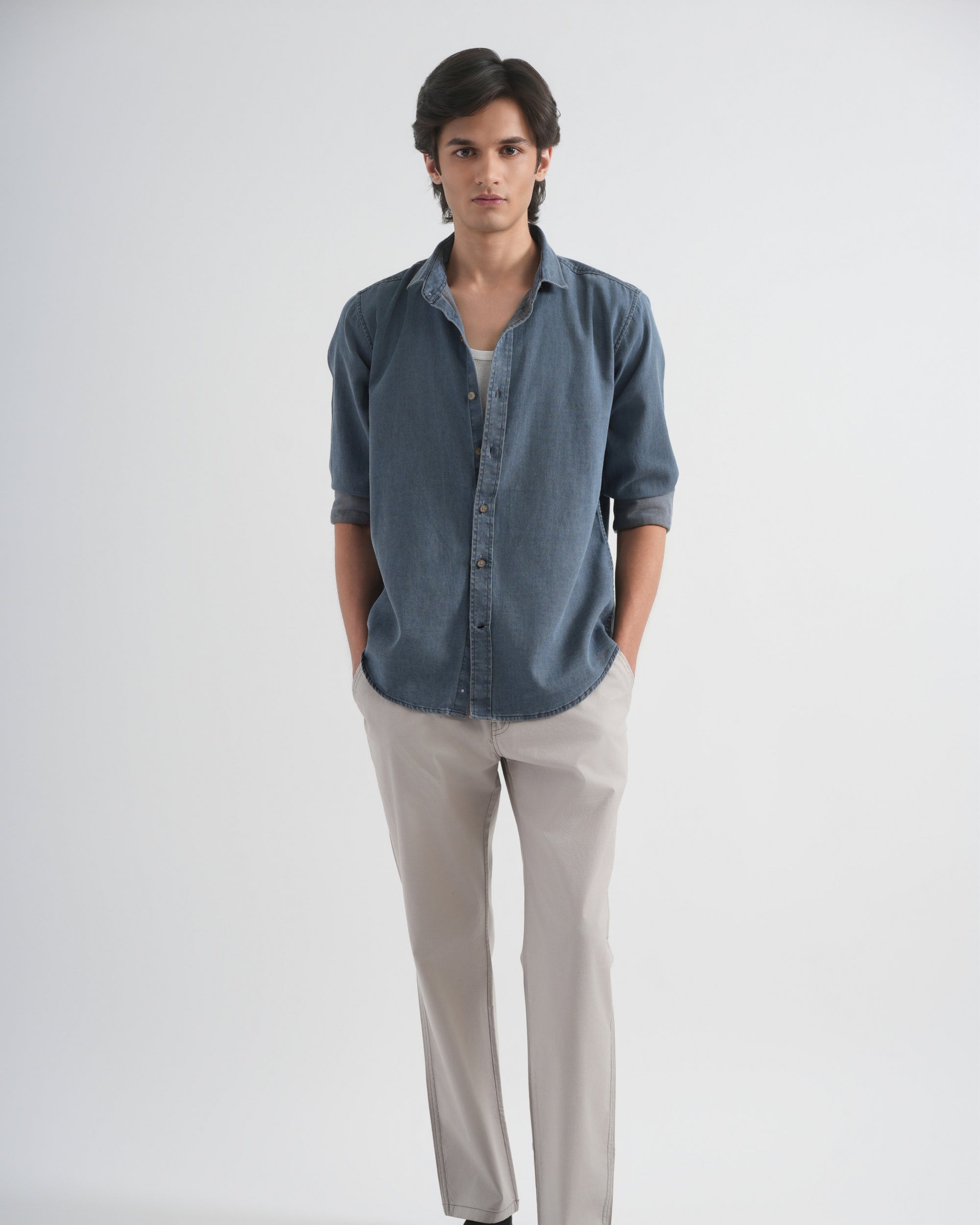 Comet Blue Dobby Indigo Shirt