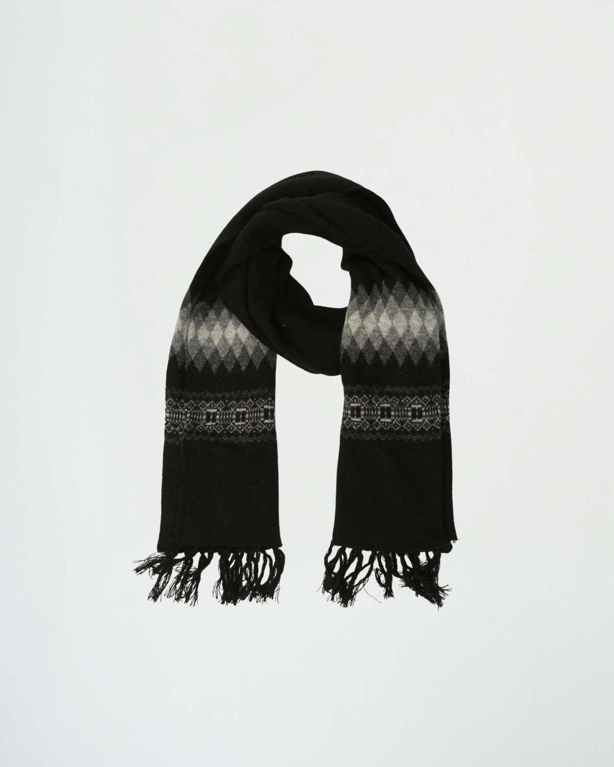Lamb Wool Muffler In Onyx Black