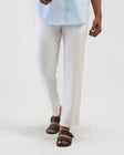 White Cotton Drawstring Pants