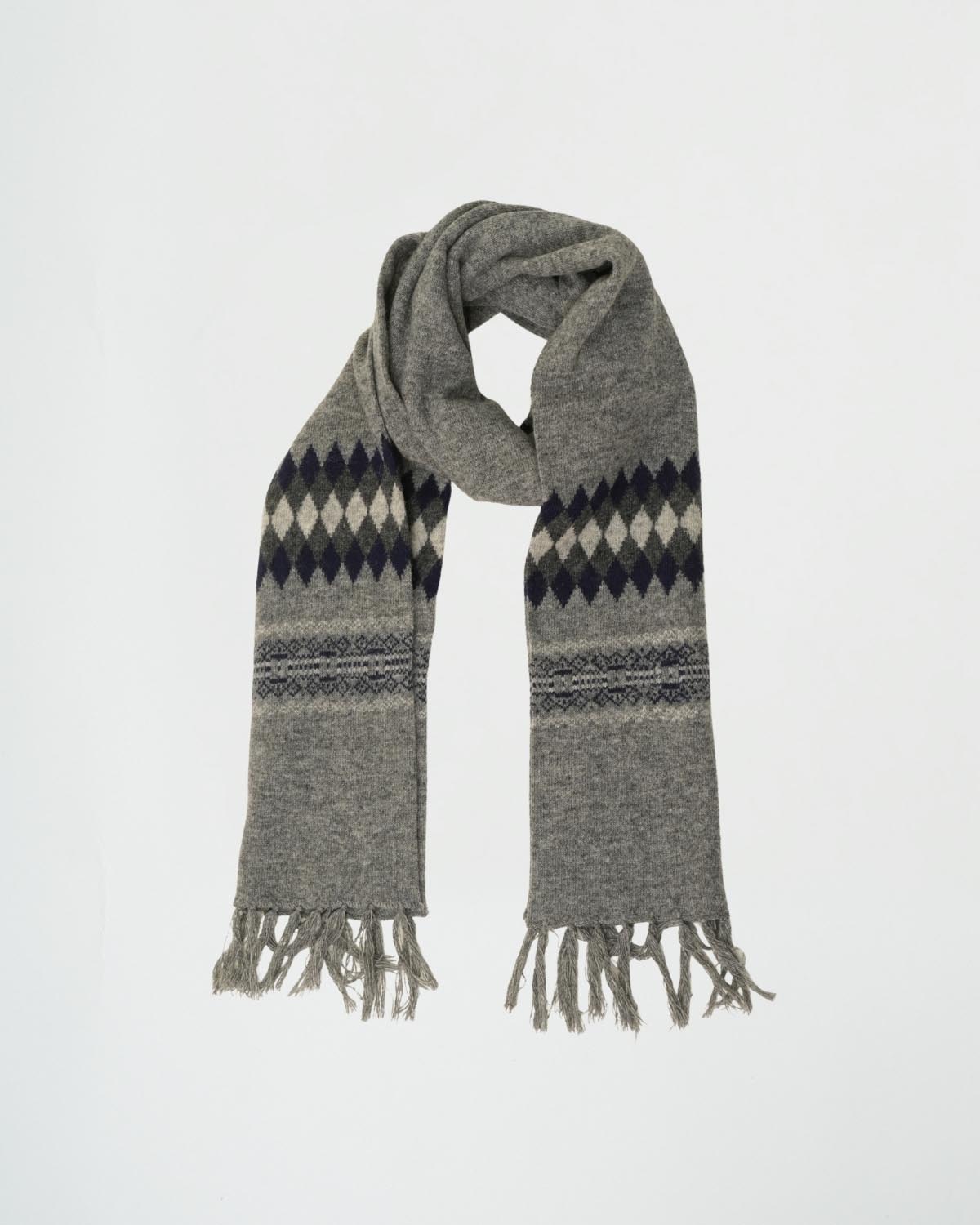 Lamb Wool Muffler in Natural Grey