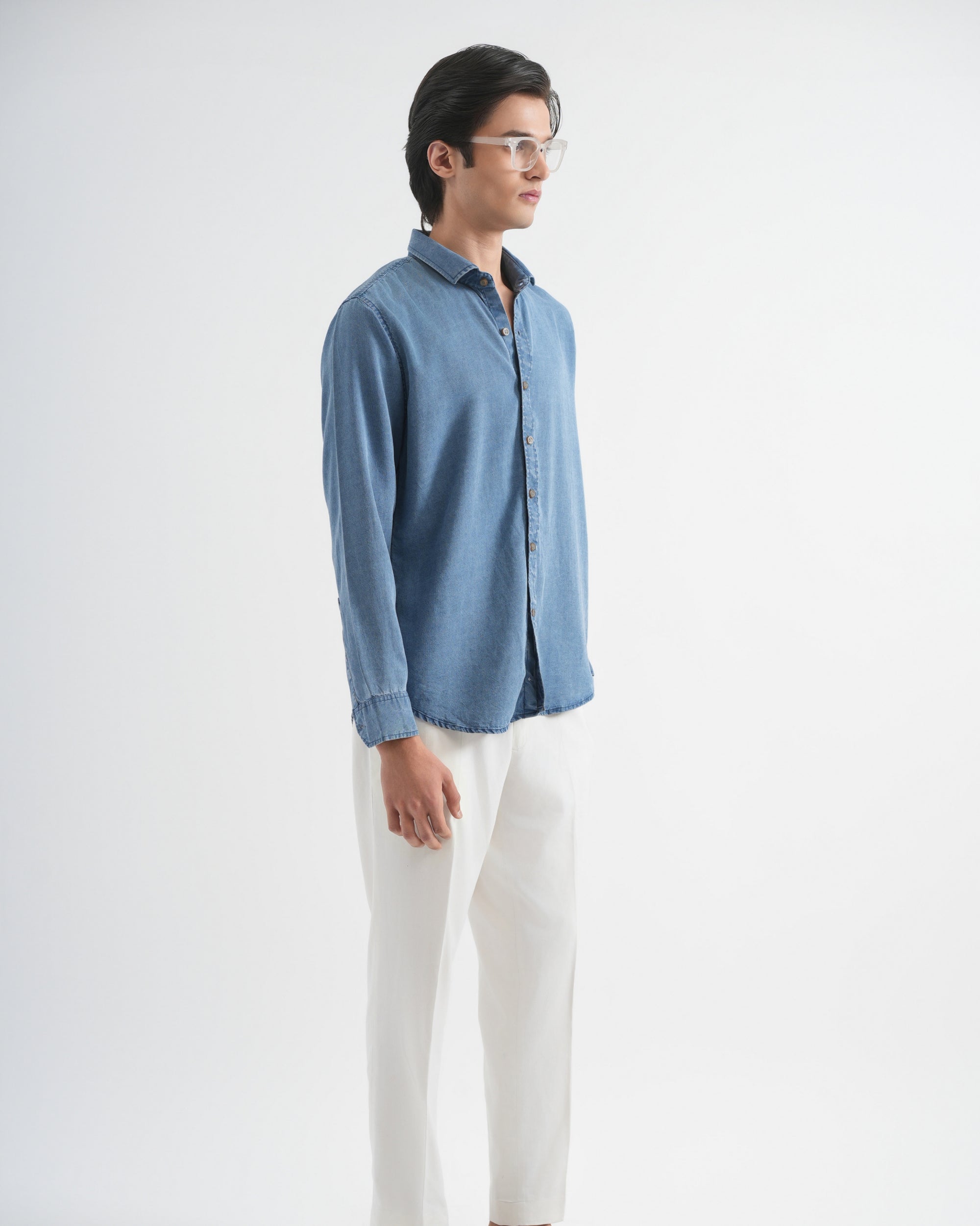 Cadet Blue Tencel Indigo Shirt