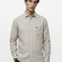 Pastel Grey Lyocell Linen Shirt
