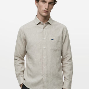 Pastel Grey Lyocell Linen Shirt