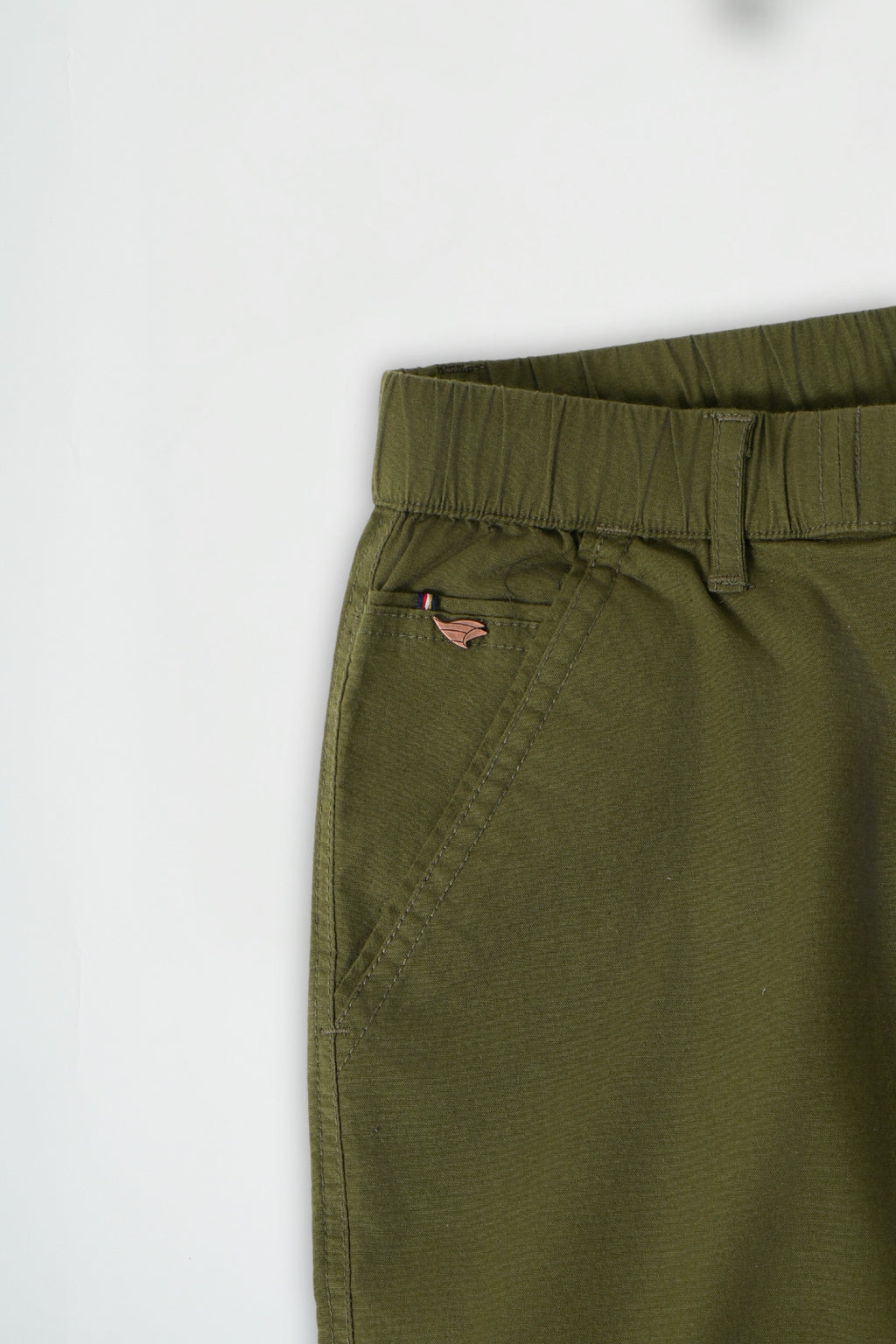 Green Cotton Drawstring Pants