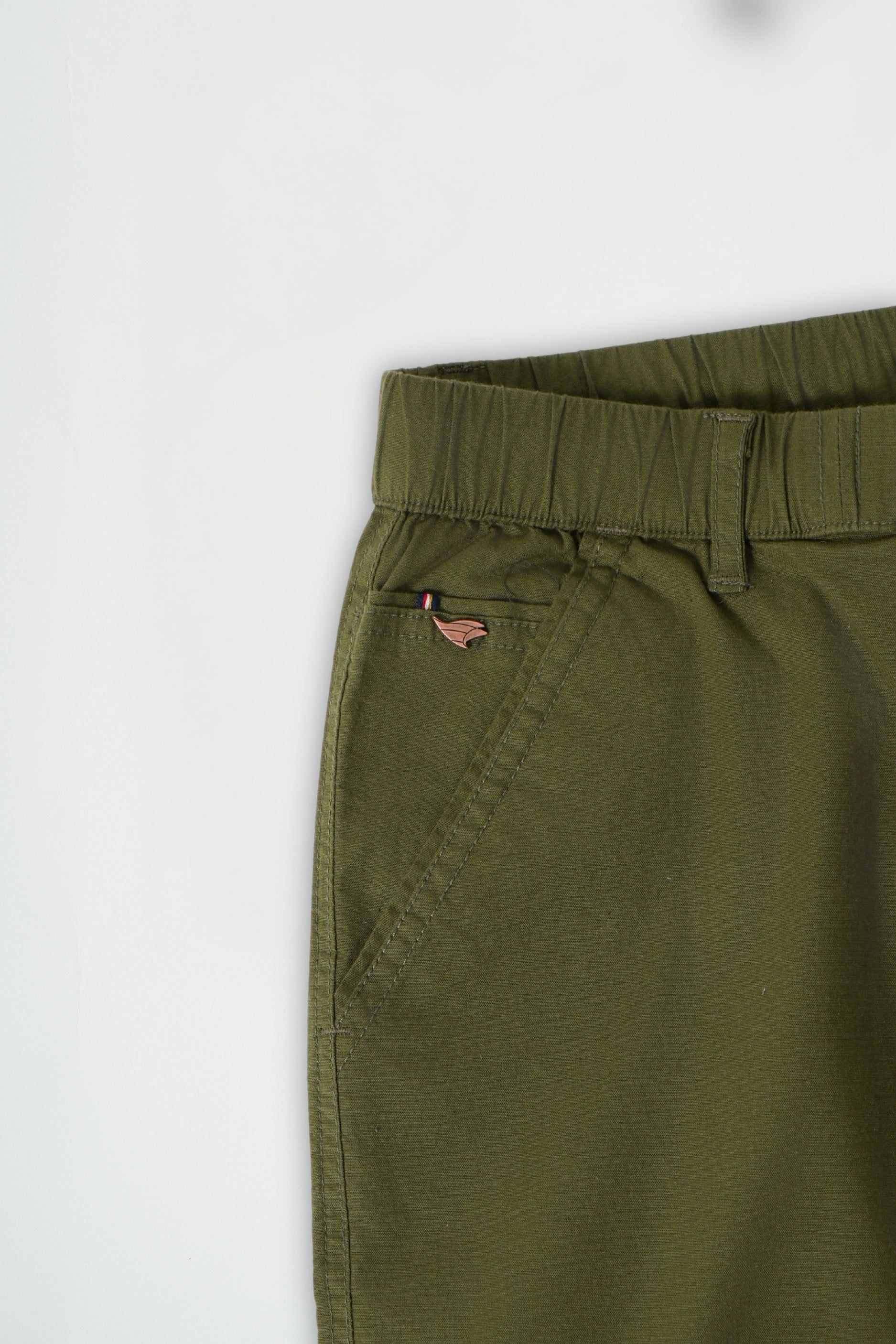 Green Cotton Drawstring Pants